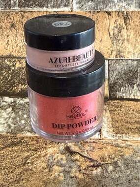 Nail Dip Powder Set: AzureBeauty 249 and Beetles Coral Pink